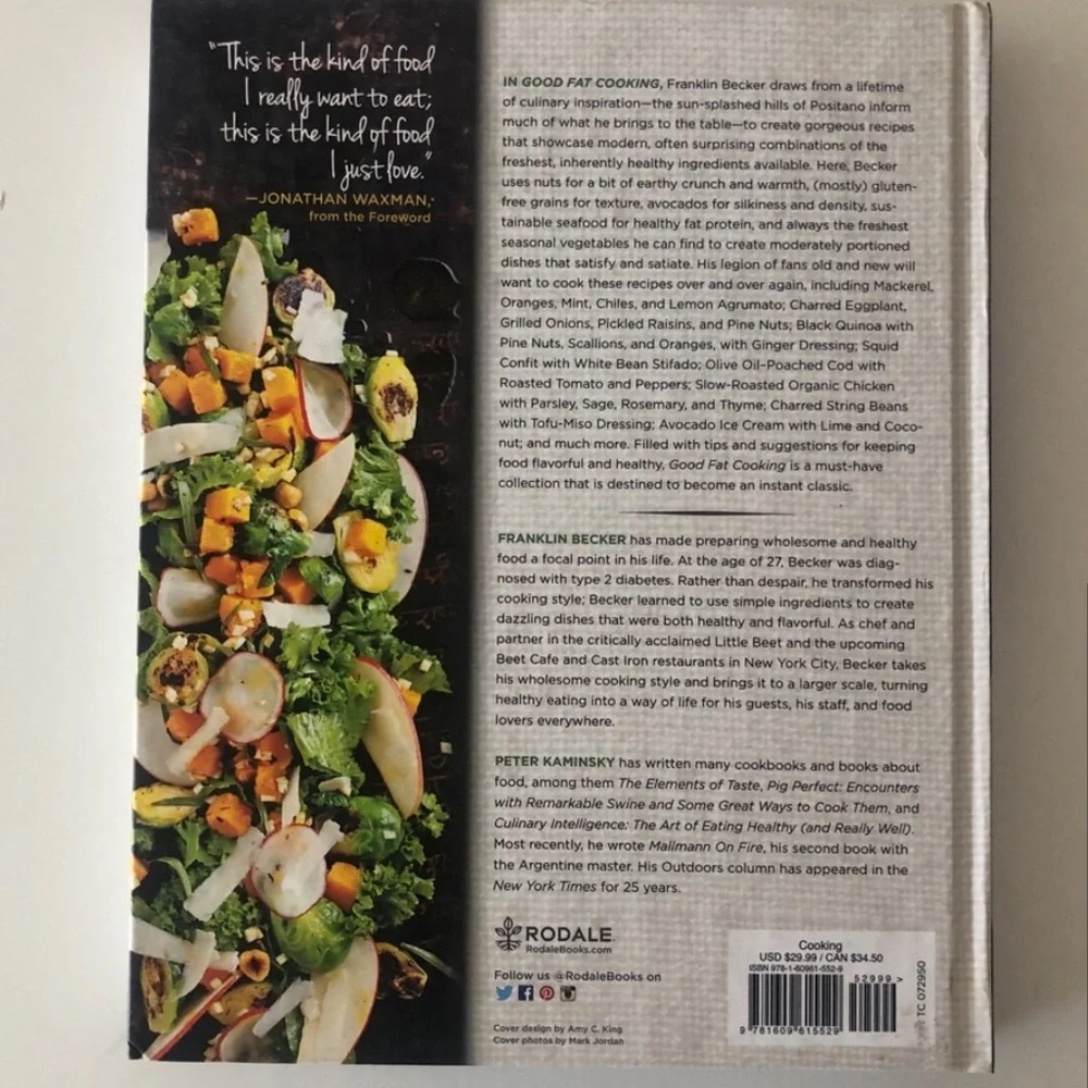 SIGNED Good Fat Cooking Franklin Becker Hardcover